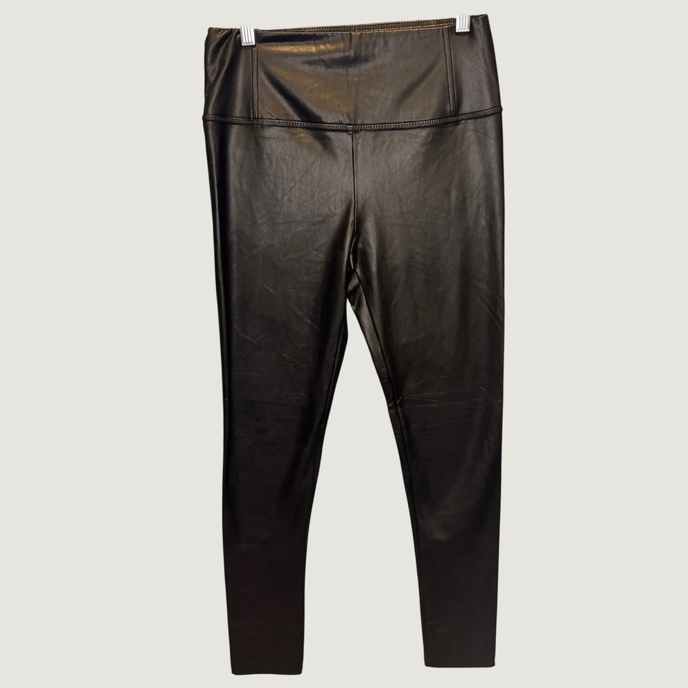 1906 | 7 For All Mankind Faux Leather High Rise Skinny Leggings Black Women S